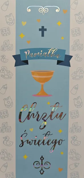 Karnet SE - Pamiątka Chrztu Świętego (niebieska)