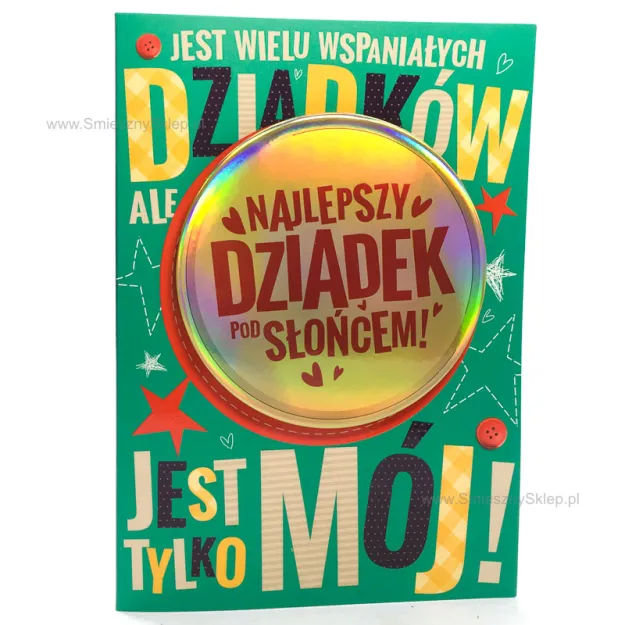 Karnet B6 z przypinką - Najlepszy Dziadek pod słońcem!