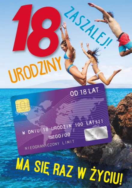 Karnet + karta - 18 urodziny ma się raz w życiu! Zaszalej!