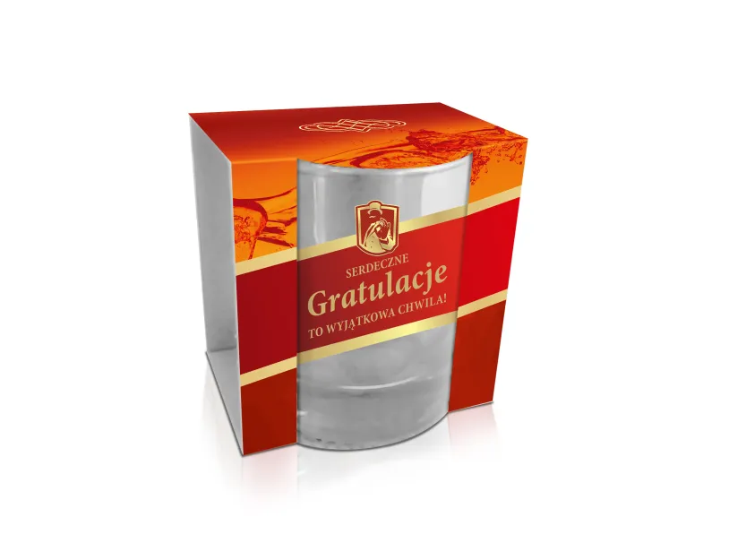 Szklanka whisky (czerwona) - Serdeczne gratulacje to wyjątkowa chwila
