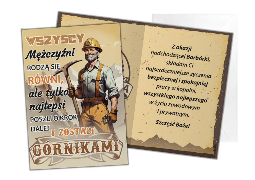 Karnet B6 - Wszyscy mężczyźni rodzą się równi, ale tylko najlepsi ..... zostali Górnikami