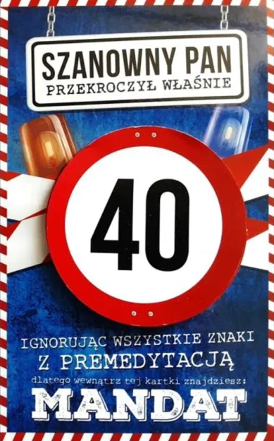Karnet + mandat - Szanowny Pan przekroczył właśnie 40