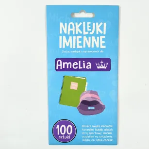 Naklejki imienne 100 szt. - Amelia