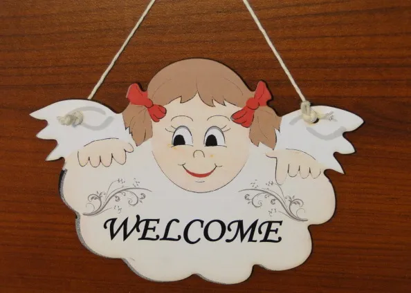 Anioł Vintage Zawieszka - Welcome