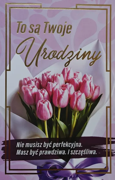 Karnet z wymiennnymi cyframi - To są Twoje Urodziny (tulipany)