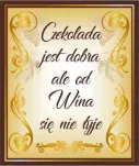Etykieta na wino - Czekolada jest dobra, ale od wina się nie tyje - 2