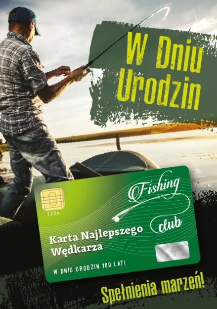 Karnet + karta wędkarza - W dniu urodzin. Spełnienia marzeń!