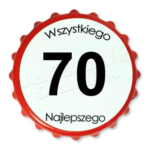 Otwieracz urodzinowy kapsel pl - 70 Wszystkiego najlepszego