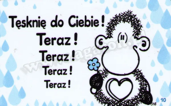 Karta Sheepworld - Tęsknię do Ciebie! Teraz, teraz, teraz ...