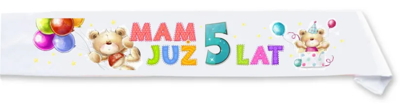 Szarfa dziecięca - Mam już 5 lat