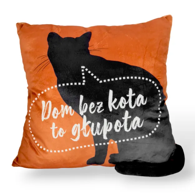Poduszka z ogonkiem - Dom bez kota to głupota