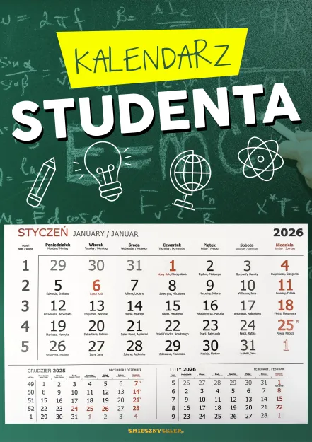 Kalendarz 2026 - Studenta