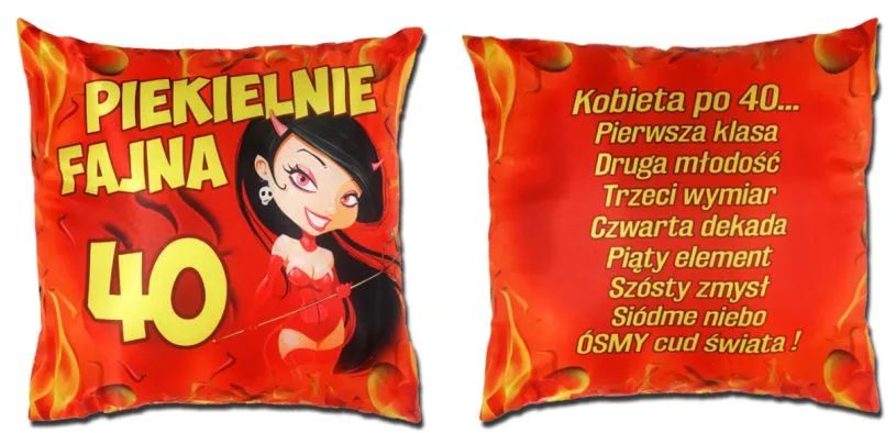 Poduszka obustronna śr. - Piekielnie fajna 40
