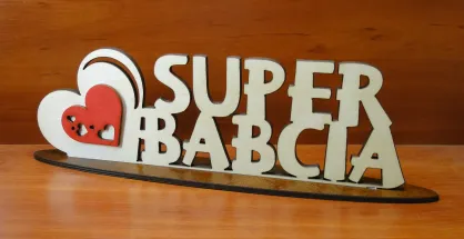 Drewniany stojak - Super Babcia