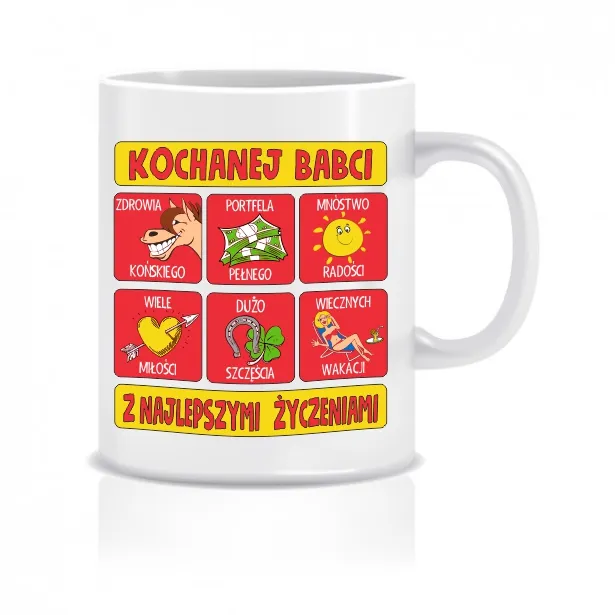 Kubek DR - Kochanej Babci z najlepszymi życzeniami