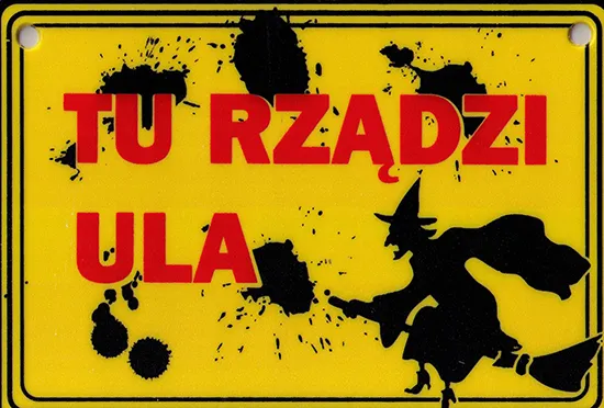Tabliczka żółta - Tu rządzi Ula