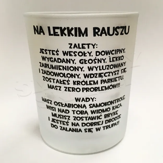 Szklaneczka - Na lekkim rauszu, wady/zalety: Jesteś wesoły, dowcipny, wygadany, głośny, .... 