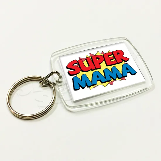 Brelok akrylowy - Super Mama