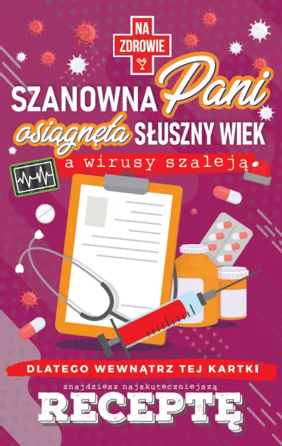 Karnet + recepta - Szanowna Pani osiągnęła słuszny wiek, a wirusy szaleją