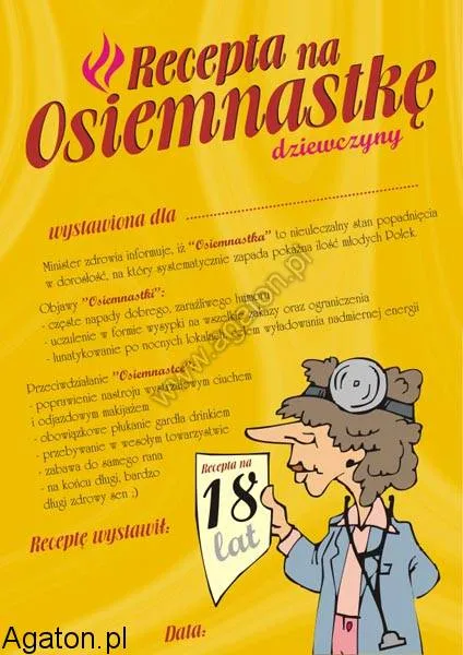 Dyplom - Recepta na Osiemnastkę