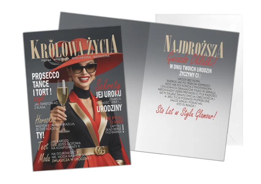 Kartka C5 - Królowa Życia Nie pytaj o wiek zapytaj skąd bierze tyle enegii