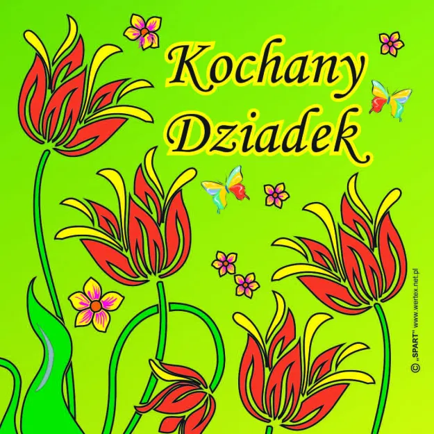 Kochany Dziadek - Magnes na lodówkę / podkładka pod kubek