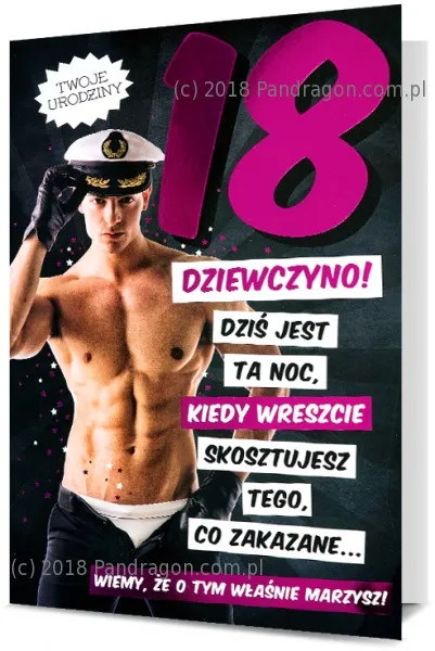 Karta gigant - 18 Dziewczyno! Dziś jest ta noc kiedy wreście skorzystasz tego, co zakazane .... 