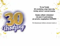 Karnet + zawieszka na butelkę - (niebieska) 30 Urodziny masz tylko raz - 2