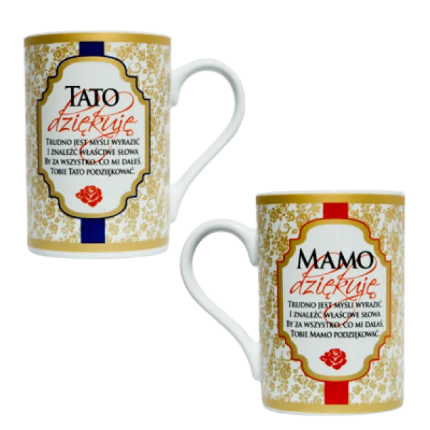 Kubki para - Mamo, Tato dziękuję
