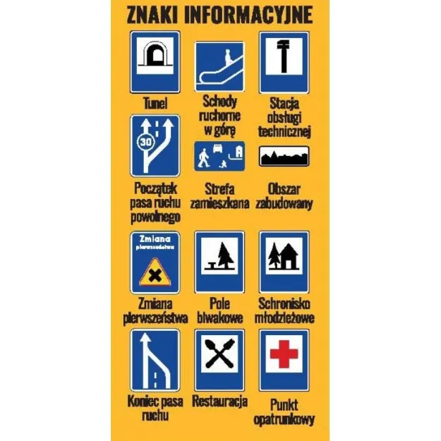 Zakładka magnetyczna do książki - Znaki informacyjne