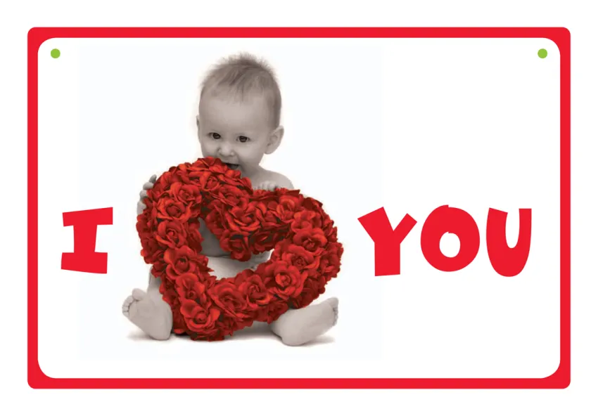 Tabliczka Kukartka cool - I love you