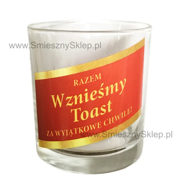 Szklanka whisky (czerwona) - Razem wznieśmy toast za wyjątkowe chwile!