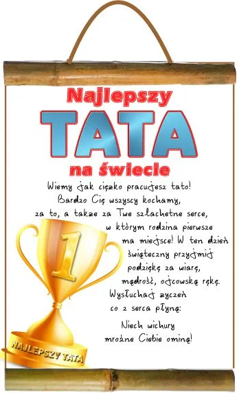 Dyplom z bambusem - Najlepszy Tata na świecie