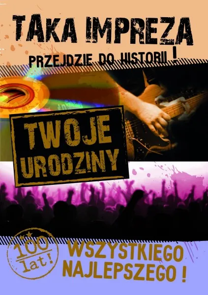 Karnet 3D z życzeniami - Twoje urodziny taka impreza przejdzie do historii