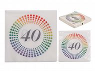 Serwetki kolorowe kropki - 40 (urodziny / rocznica)