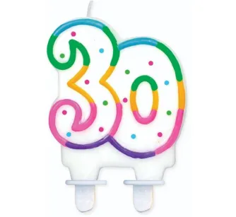 Świeczka z kropeczkami - 30