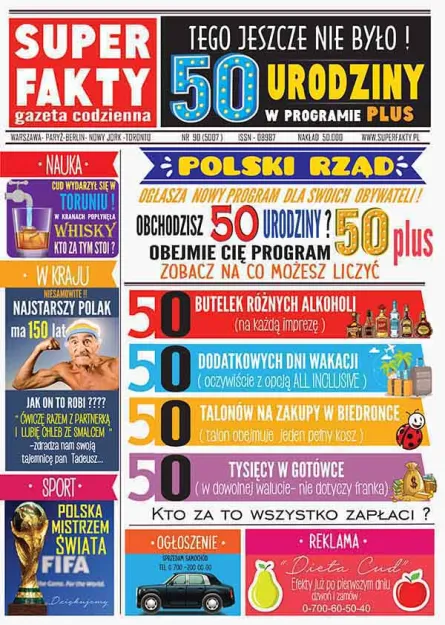 Karnet Mega - Tego jeszcze nie było! 50 urodziny. Super fakty.