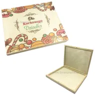 Drewniane pudełko - Dla kochanego Dziadka (słodycze) na czekoladki Merci