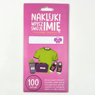 Naklejki imienne 100 szt. - Czysty