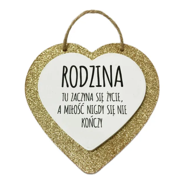 Tabliczka - Rodzina Tu zaczyna się życie, a miłość nigdy się nie kończy