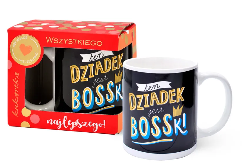 Kubek premium Kukartka - Ten Dziadek jest Boski