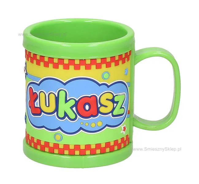 Kubek plastikowy z imieniem - Łukasz
