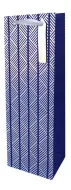 Torebka na butelkę Kukartka - (niebieska) Błyszczące wzory