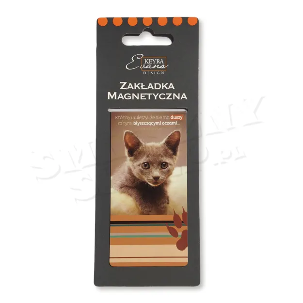 Zakładka magnetyczna do książki (kot) - Któż by uwierzył, że nie ma duszy za tymi błyszczącymi oczami...