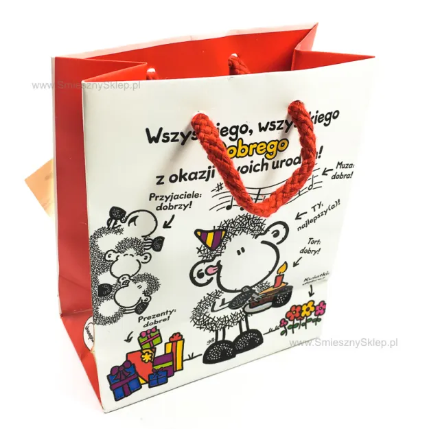 Torebka Kukartka Sheepworld mini - Wszystkiego dobrego z okazji Twoich urodzin