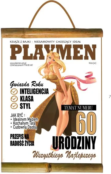 Dyplom z bambusem 60 - Książe z bajki PLAYMEN - Temat numeru - 60 urodziny
