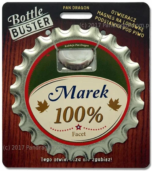 Otwieracz, podstawka, magnes 3w1 - Marek - 100% facet