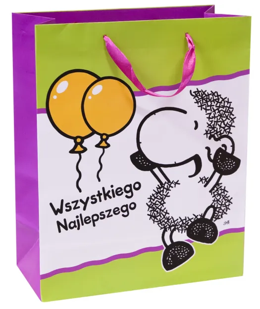 Torebka Kukartka S - Wszystkiego najlepszego (sheepworld)