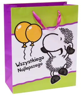 Torebka Kukartka S - Wszystkiego najlepszego (sheepworld)