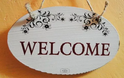 Tabliczka Vintage mała - Welcome